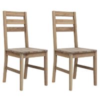 vidaXL Krzesła stołowe, 2 szt., lite drewno akacjowe