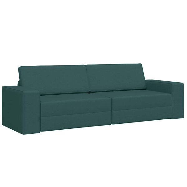 vidaXL Sofa Bed 200cm Ciemna zieleń tkanina