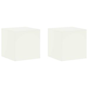 vidaXL Stojak na rośliny 2 pcs Biały 40 x 40 x 40 cm Stal