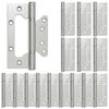 vidaXL Zawias 16 szt. 125 x 78 x 13 mm srebrny Stal