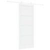 vidaXL Drzwi przesuwne 83 x 211 cm Drewno inżynieryjne Biały