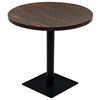 vidaXL Stolik bistro z MDF, stalowa podstawa, 80x75 cm, ciemny jesion