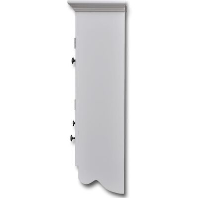vidaXL Wisząca szafka kuchenna z przeszklonymi drzwiami, biała