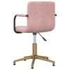 vidaXL Obrotowe krzesła stołowe, 4 szt., r&oacute;żowe, obite aksamitem