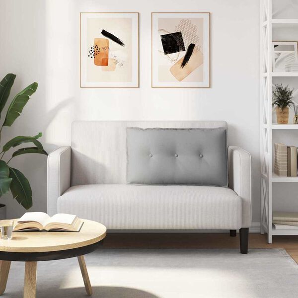 vidaXL Poduszka na plecy Szary chmur 80 x 19 x 50 cm tkanina