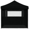 vidaXL Namiot imprezowy typu pop-up z 4 ściankami, czarny