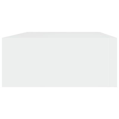 vidaXL Półki ścienne z szufladą, 2 szt., białe, 40 x 23,5 x 10 cm, MDF