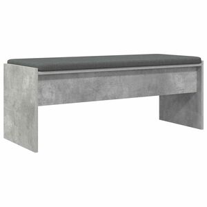 vidaXL Ławka w przedpokoju z poduszką Betonowy szary 103 x 38 x 40 cm