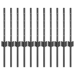 vidaXL Słupek ogrodzeniowy. 11 pcs Szary 40 cm Stal