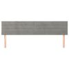 vidaXL Zagł&oacute;wki, jasnoszare, 200x5x78/88 cm, aksamit