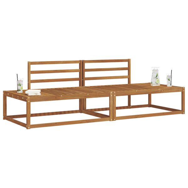 vidaXL Zestaw sof na zewnątrz 2 Sztuka Naturalny 230,5 x 83 x 73 cm