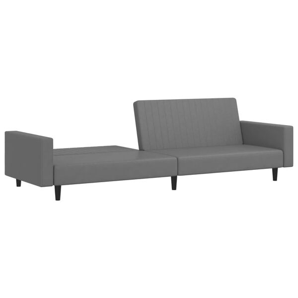 vidaXL 2-osobowa sofa, szara, sztuczna skóra