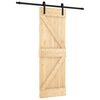vidaXL Drzwi przesuwne 70 x 210 cm Lite Drewno Sosnowe (Nieobrobione)