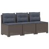 vidaXL Sofa ogrodowa 3-osobowa z poduszkami w rattanowym wyglądzie
