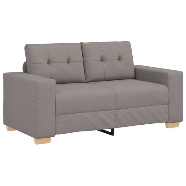 vidaXL Sofa dwuosobowa, taupe, 120 cm, tkanina