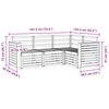 vidaXL Zestawy sof 4 pcs Naturalny Lite Drewno Akacji