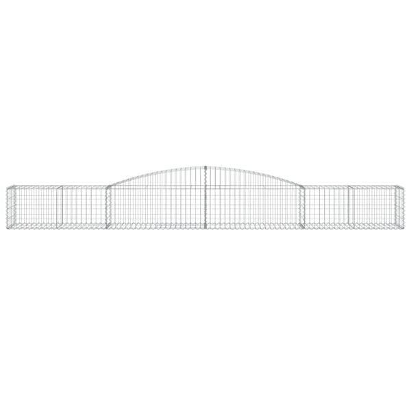 vidaXL Kosze gabionowe, 15 szt, 400x50x40/60 cm, galwanizowane żelazo