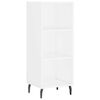 vidaXL Witrynka, biała połysk, materiał drewnopochodny,34,5x32,5x180cm