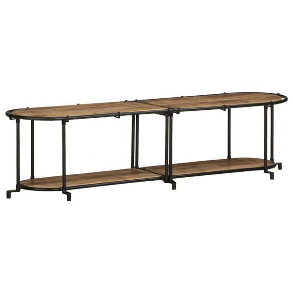 vidaXL Szafka pod TV, 160x42x40 cm, lite surowe drewno mango