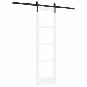 vidaXL Drzwi przesuwne ORKDAL Biały i czarny 61 x 198,5 cm
