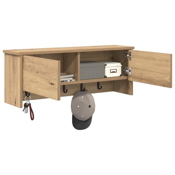 vidaXL Wieszak na płaszcze montowany na ścianie Dąb rzemieślniczy