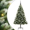 vidaXL Sztuczna Choinka z Zawiasami i Pokryciem Śniegiem 300 LED