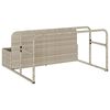 vidaXL Poolside Float Storage Jasnoszary 110x100x57 cm Polirattan