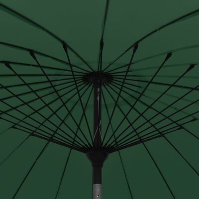 vidaXL Parasol ogrodowy na słupku aluminiowym, 270 cm, zielony