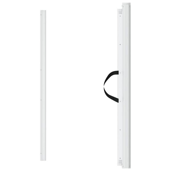 vidaXL Rozsuwana bramka dla zwierząt, biała, 102,5x125 cm