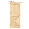 vidaXL Drzwi przesuwne Naturalne i białe 95 x 210 cm