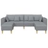 vidaXL Sofa z poduszką 3 pcs Jasnoszary tkanina
