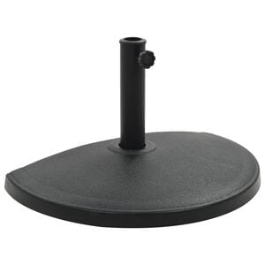 vidaXL Podstawa na parasol ogrodowy, p&oacute;łokrągła, żywica, 15 kg, czarna