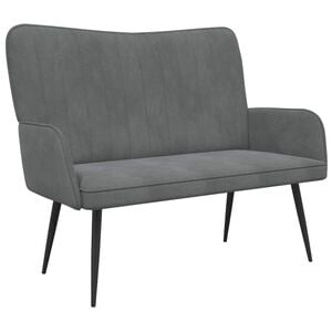 vidaXL Sofa dwuosobowa Ciemnoszary 115 x 61 x 87 cm Aksamit