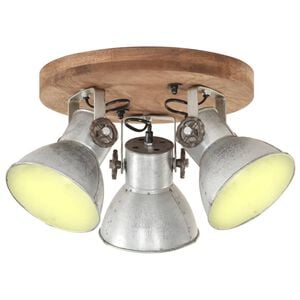 vidaXL Industrialna lampa wisząca, 25 W, srebrna, 42x27 cm, E27