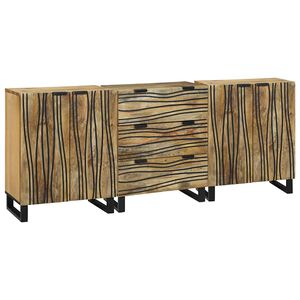 vidaXL Zestaw mebli łazienkowych 3 pcs Brązowy Materiał drewnopochodny