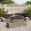 vidaXL Zestaw do jadalni w ogrodzie z poduszką 9 pcs Szary i brązowy