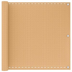 vidaXL Ekran balkonowy Prostokątny 75 x 300 cm HDPE i aluminium