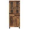 vidaXL Highboard 2 pcs Stare drewno Materiał drewnopochodny