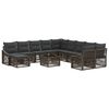 vidaXL Zestaw Sof na Ogr&oacute;d 12 pcs Szary polirattan