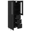 vidaXL Highboard Czarny Dąb 69,5 x 34 x 90 cm Materiał drewnopochodny