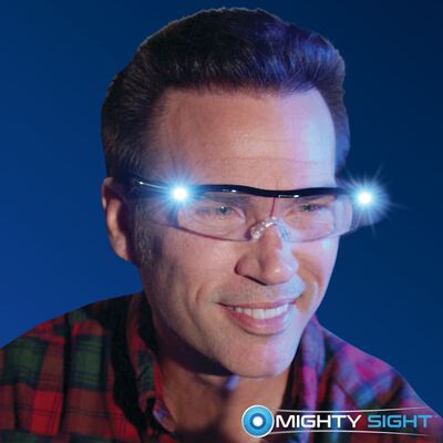 Ultra Vue Okulary powiększające z LED, plastikowe, czarne