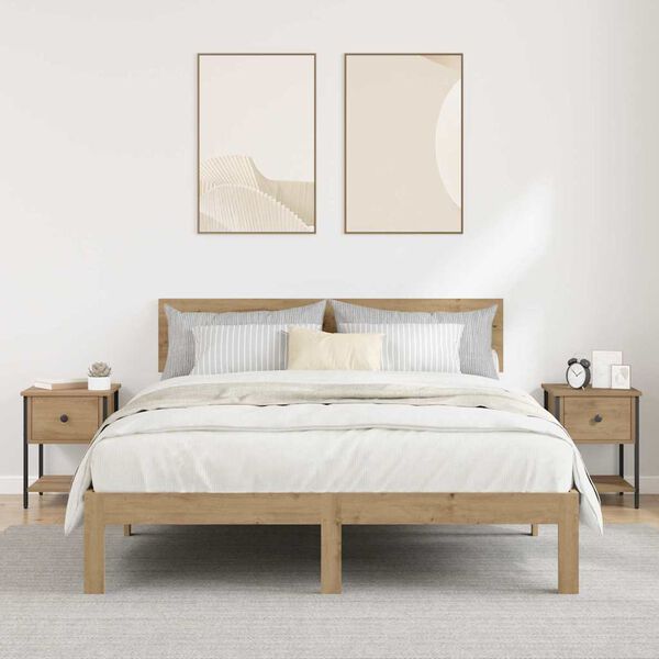 vidaXL Stolik nocny 2 pcs Dąb rzemieślniczy 34 x 35,5 x 45 cm