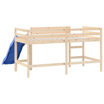 vidaXL Rama łóżka dla dzieci, ze zjeżdżalnią, 80x200 cm, lita sosna