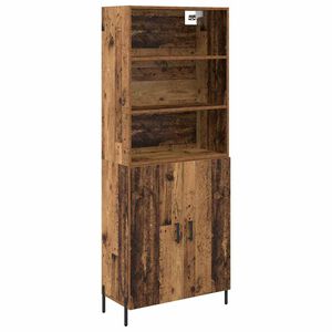 vidaXL Highboard Stare drewno 69,5 x 32,5 x 180 cm Drewno inżynieryjne