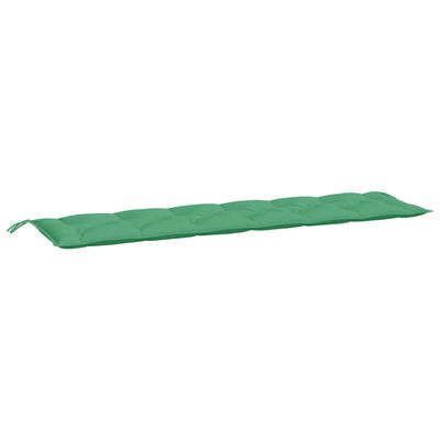 vidaXL Poduszka na ławkę ogrodową, zielona, 200x50x7 cm, tkanina