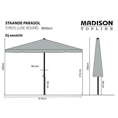 Madison Parasol Syros Luxe, 350 cm, okrągły, taupe