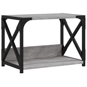 vidaXL Stojak pod drukarkę, 2-poziomowy szary dąb sonoma 44x26x31,5 cm