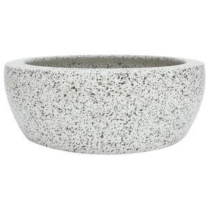 vidaXL Umywalka nablatowa, szara, okrągła, &Phi;41x14 cm, ceramiczna