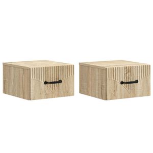 vidaXL Wisząca Szafka Nocna 2 szt. dąb Sonoma 34,5 x 33 x 20 cm