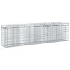 vidaXL Podniesione ł&oacute;żko gabionowe 2 szt. 300 x 50 x 80 cm srebrny